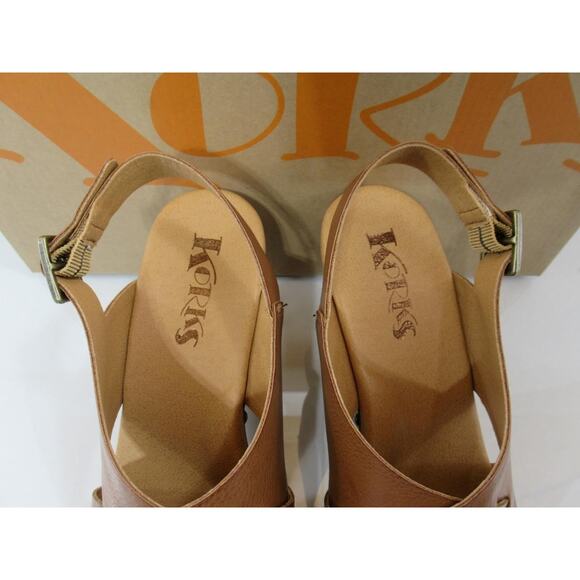 Women's Korks Wynne Platform Clog heeled Sandals Comfort Tan Size 9 - Picture 5 of 7